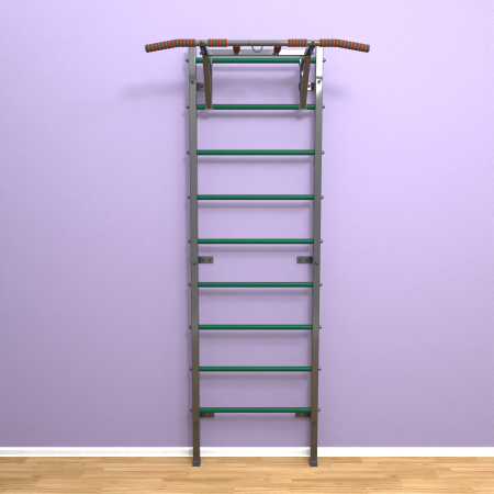 Шведская стенка "LittleSport" Pull-Up (черный*зеленый)