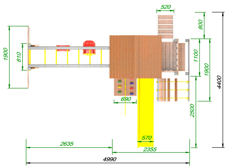 Детская площадка Пикник "Ультра" Макси с рукоходом