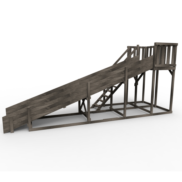 Детская площадка - деревянная горка Пикник "Зима №3" Black