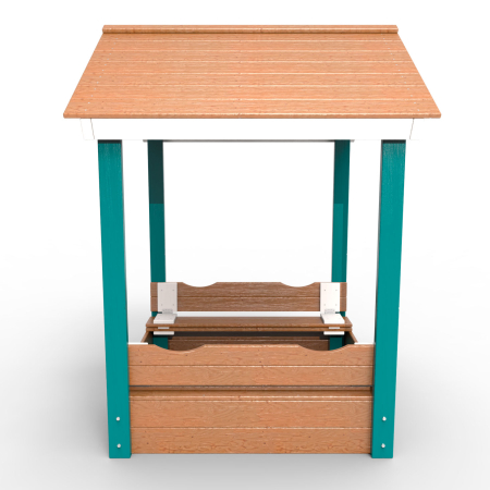 картинка Детская деревянная песочница с крышей "Лэйк" от магазина Лазалка