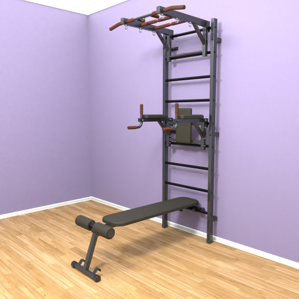 Шведская стенка «LittleSport» Graphite Long 3.0 черные ступени