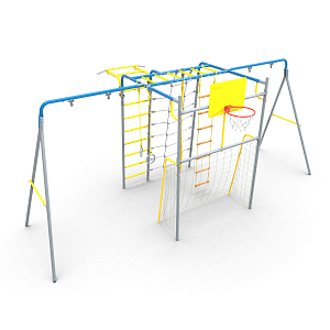 УДСК-12.2 "Физрук-К2" с двумя доп. секциями "Качели" синий/серый