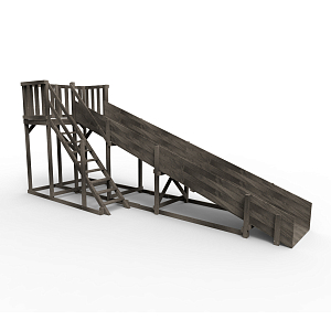 Детская площадка - деревянная горка Пикник "Зима №3" Black