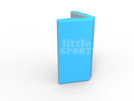 картинка Мат кожзам LittleSport (100х100х10см) складной в 2 сложения серый\голубой от магазина Лазалка