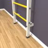 картинка Шведская стенка «LittleSport» Л Белый желтые ступени от магазина Лазалка