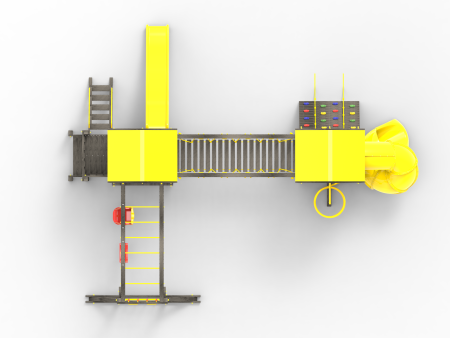 Детская площадка Пикник "Блэк" Кракен с винтовой трубой