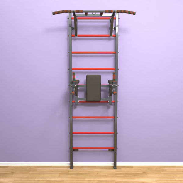 Шведская стенка «LittleSport» Graphite Pull-Up 2.0 красные ступени