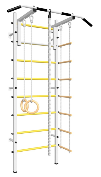 картинка Шведская стенка Sv Sport 502 (Турник стандарт/Канат/Кольца/Лестница) арт. 502 от магазина Лазалка