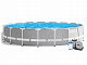картинка Каркасный бассейн Prism Frame 549х122см, 24311л, фил.-насос 5678л\ч, лестница, тент, подстилка, Intex, 26732 от магазина БэбиСпорт