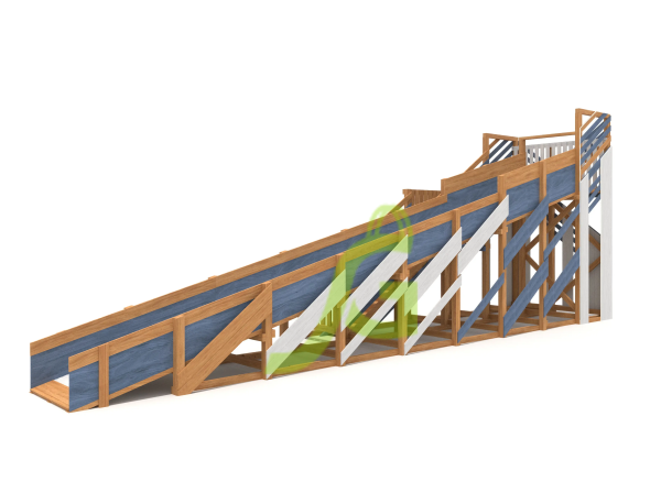 Зимняя горка "IgraGrad Snow Fox", скат 10 м мод.4