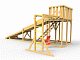 Детская площадка - деревянная горка Пикник "Зима №3" с рукоходом