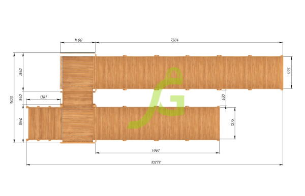 Зимняя горка "IgraGrad Snow Fox", скат 8+5 м мод.3