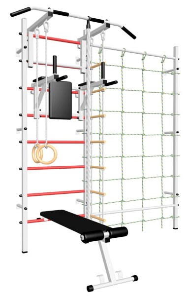 картинка Шведская стенка Sv Sport 5110 (Турник стандарт/Лестница/Канатный лаз) арт. 5110 от магазина Лазалка