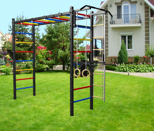 Уличная шведская стенка Sv Sport рукоход У508 (Турник/Брусья/Канат/кольца/лестница)